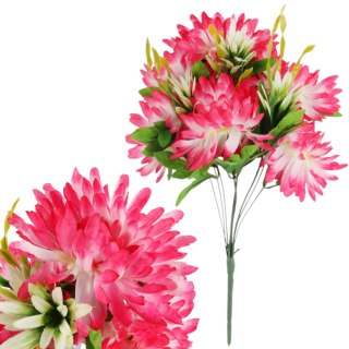 Bukiet 9 Gerber z dodatkami 47 cm RÓŻOWO-BIAŁY