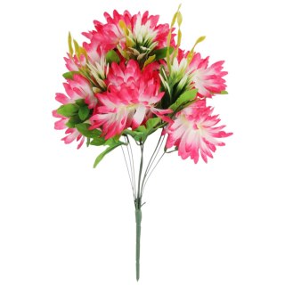 Bukiet 9 Gerber z dodatkami 47 cm RÓŻOWO-BIAŁY