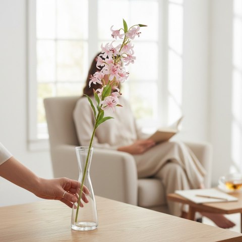 GAŁĄZKA DROBNEJ LILII w kolorze żółtym 85 cm