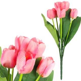 Bukiet 9 TULIPANÓW w kolorze RÓŻOWYM 40 cm