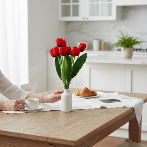 Bukiet 9 TULIPANÓW w kolorze ŻÓŁTYM 40 cm