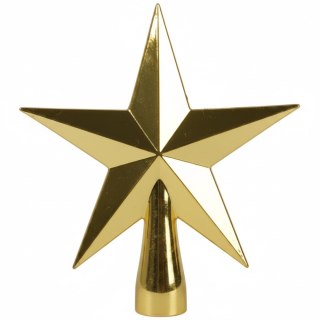 CZUBEK NA CHOINKĘ GWIAZDA PLASTIKOWA 13 cm KOLOR złoty