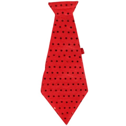 Czerwony Krawat Świąteczny z Motywem Bałwana 23 cm