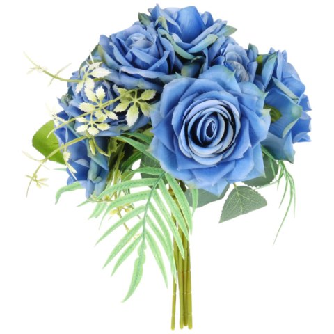 ELEGANCKI BUKIET 10 RÓŻ DO WAZONU 30 CM FIOLETOWY