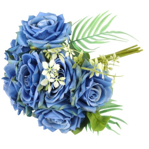 ELEGANCKI BUKIET 10 RÓŻ DO WAZONU 30 CM FIOLETOWY