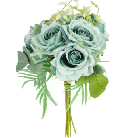 ELEGANCKI BUKIET 10 RÓŻ DO WAZONU 30 CM FIOLETOWY