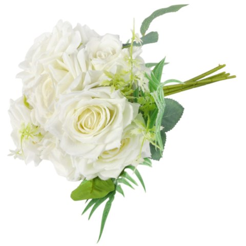 ELEGANCKI BUKIET 10 RÓŻ DO WAZONU 30 CM FIOLETOWY