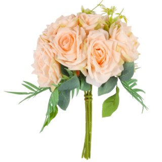 ELEGANCKI BUKIET 10 RÓŻ DO WAZONU 30 CM KREMOWY