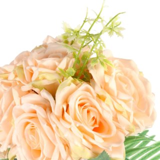 ELEGANCKI BUKIET 10 RÓŻ DO WAZONU 30 CM KREMOWY