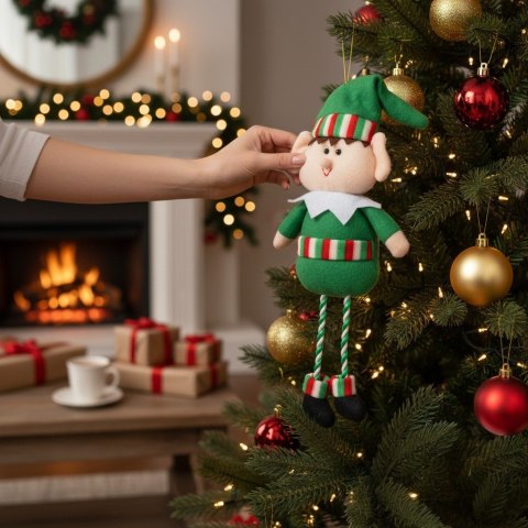 ELF ON THE SHELF PSOTNIK FIGURKA ELFA SKRZAT KRASNAL ŚWIĄTECZNY ADWENTOWY zielony