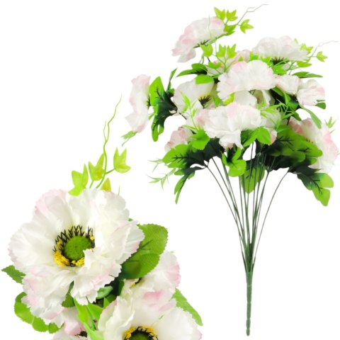 Sztuczny Bukiet 14 Anemonów 54 cm BIAŁY