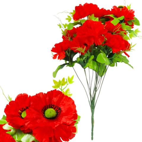 Sztuczny Bukiet 14 Anemonów 54 cm CZERWONY
