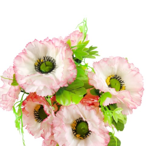 Sztuczny Bukiet 14 Anemonów 54 cm JASNY RÓŻ