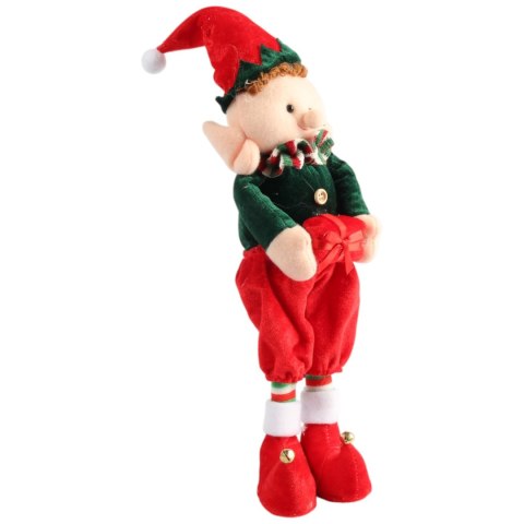 ELF PSOTNIK FIGURKA ELFA SKRZAT KRASNAL ŚWIĄTECZNY ADWENTOWY czerwony