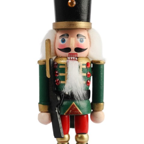 FIGURKA ŚWIĄTECZNA DEKORACYJNY DZIADEK DO ORZECHÓW 15 cm GWARDZISTA NIEBIESKI