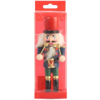 FIGURKA ŚWIĄTECZNA DEKORACYJNY DZIADEK DO ORZECHÓW 15 cm GWARDZISTA ZIELONY