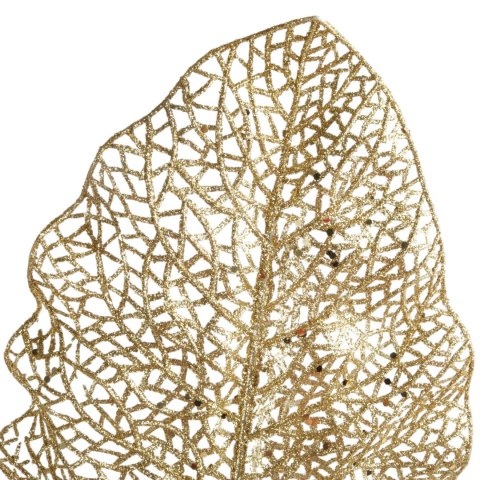 GAŁĄZKA AŻUROWEGO LIŚCIA W KOLORZE ZŁOTYM 80 CM