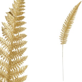 GAŁĄZKA BROKATOWA PAPROĆ 100 CM ZŁOTA