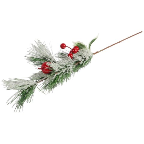 GAŁĄZKA OZDOBNA PIK BROKATOWY 54 CM kolor czerwony