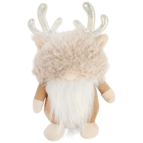 KRASNAL Z ROGAMI ŁOSIA SKRZAT GNOM 26 CM BEŻOWY