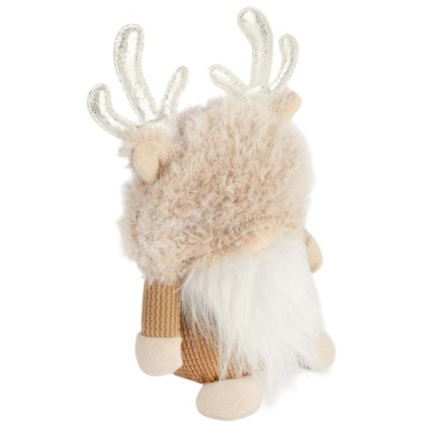 KRASNAL Z ROGAMI ŁOSIA SKRZAT GNOM 26 CM BEŻOWY