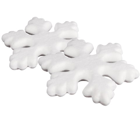 ŚNIEŻYNKI STYROPIANOWE 15 cm 2 szt DEKORACJA do ozdabiania decoupage
