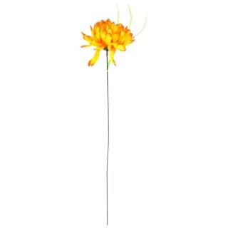 Chryzantema sztuczna 45 cm - dekoracja na Wszystkich Świętych kolor pomarańczowy