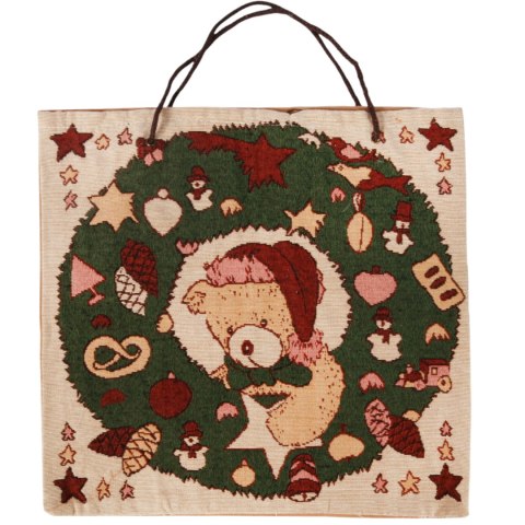 TORBA GOBELINOWA NA PREZENTY 40X38 CM MIŚ